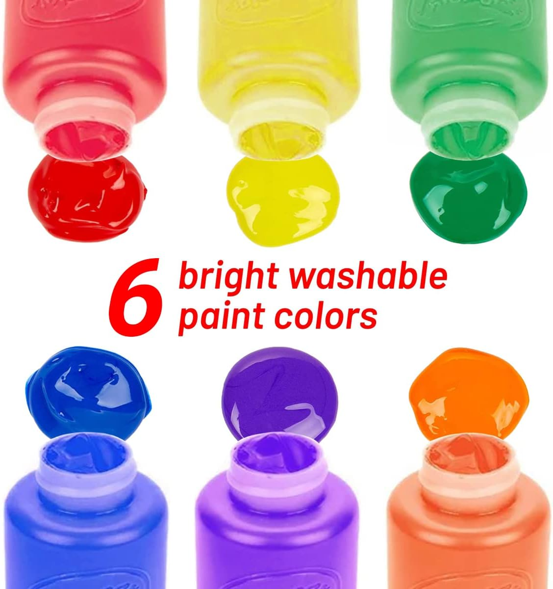 Washable Acrylic Paint Set For Kids Adults Craft ProjectsFinger Painting Supplies Kit