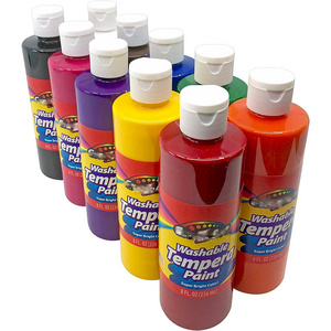 8.45 Fl Oz / 250ML each  Bulk Pack 18ct Assorted Colors for Children Painting Artistic Crafts Washable Tempera  Glitter Paint