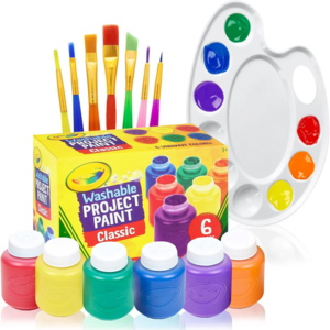 Washable Acrylic Paint Set For Kids Adults Craft ProjectsFinger Painting Supplies Kit