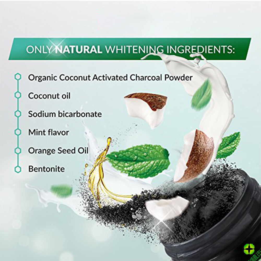 OEM 100% Natural and Organic Teeth Whitening Charcoal Powder 30g 60g 80g 100g 3-5 Days CE, GMP