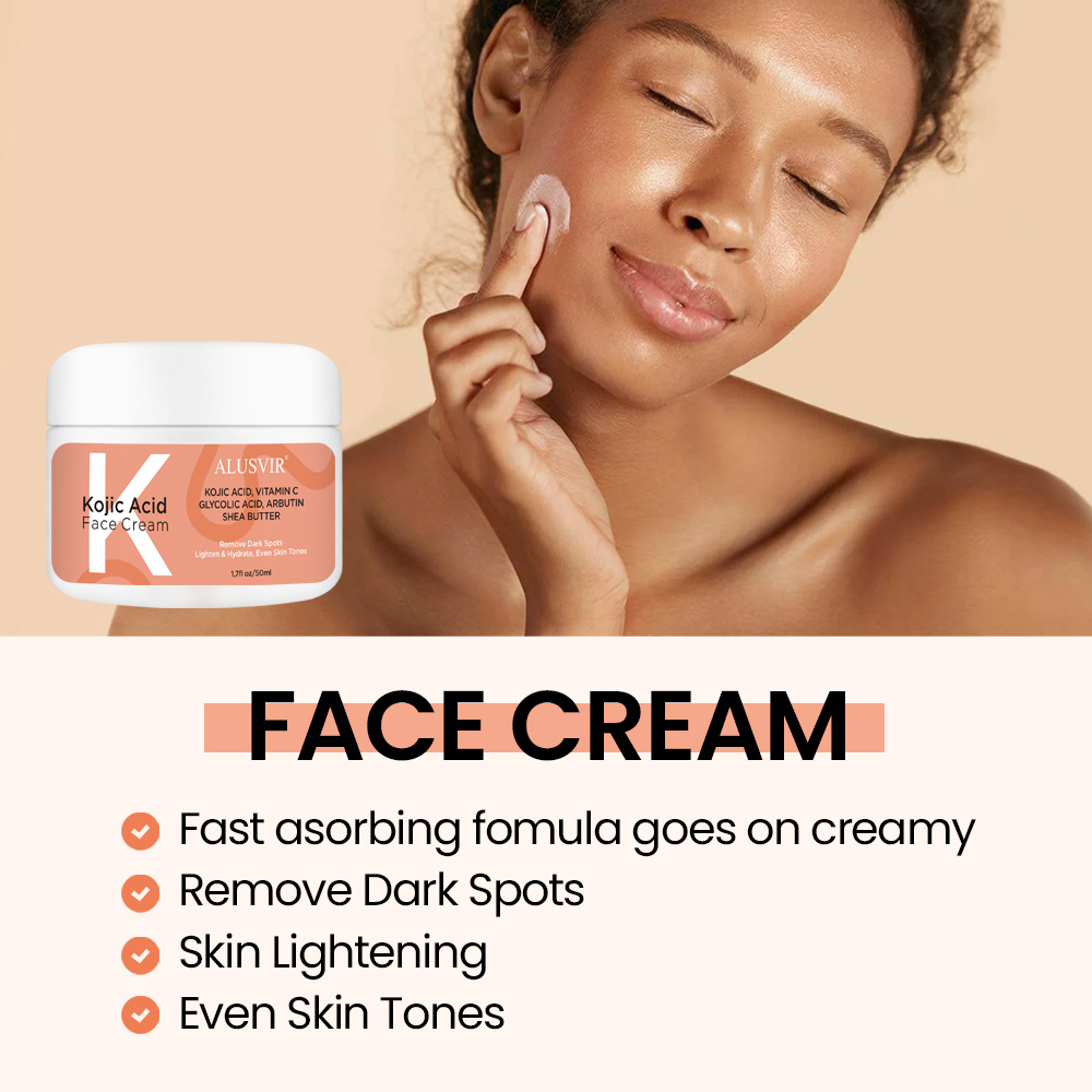 Kojic Acid Skin Strong Whitening Dark Spot Removing Bleaching Face Cream & Lotion Wholesale For Black Women Dark Skin