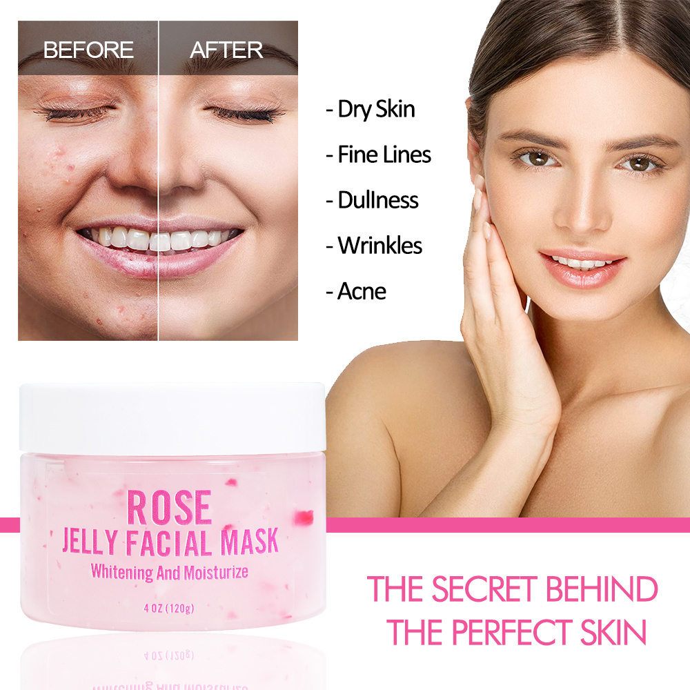 Jelly Mask Organic Rose Hydro Whitening Jelly Skincare Facial Mask Beauty Private Label Face Skin Care Crystal Customize Korean