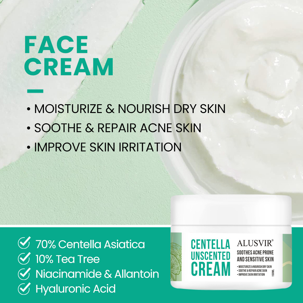 Wholesale Manufacturers Vegan Skin Care Repairing Calming Centella Asiatica Moisturizing Face Cream Lotion Facial  Moisturizer