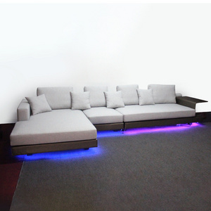 Chingxin OEM/ODM led light sofa pu microfiber fabric sleeper corner sofa bed leather sofas and couches living room furniture