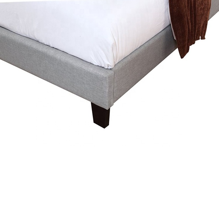 CX 2023 Latest King Queen Full Size Upholstered Bed with Headboard High rebound sponge soft fabric Pull buckle backrest