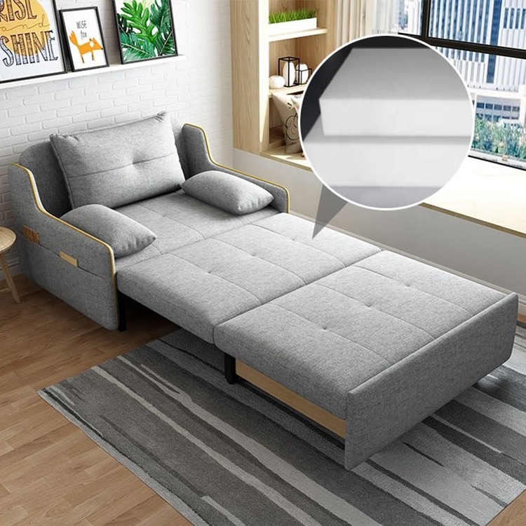 Customized factory pull out multifunctional folding sofa bed furniture single double living room sofa bed with storage