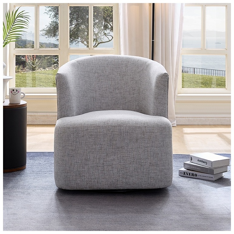 Chingxin minimalist upholstered small living room chairs grey fabric kids party chairs for home