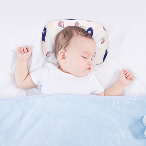 2023 Newest Baby Sleeping Pillow Silicone Foam Filling Kids Bedding Bamboo Fiber Baby Pillow For 0-12 Months Baby