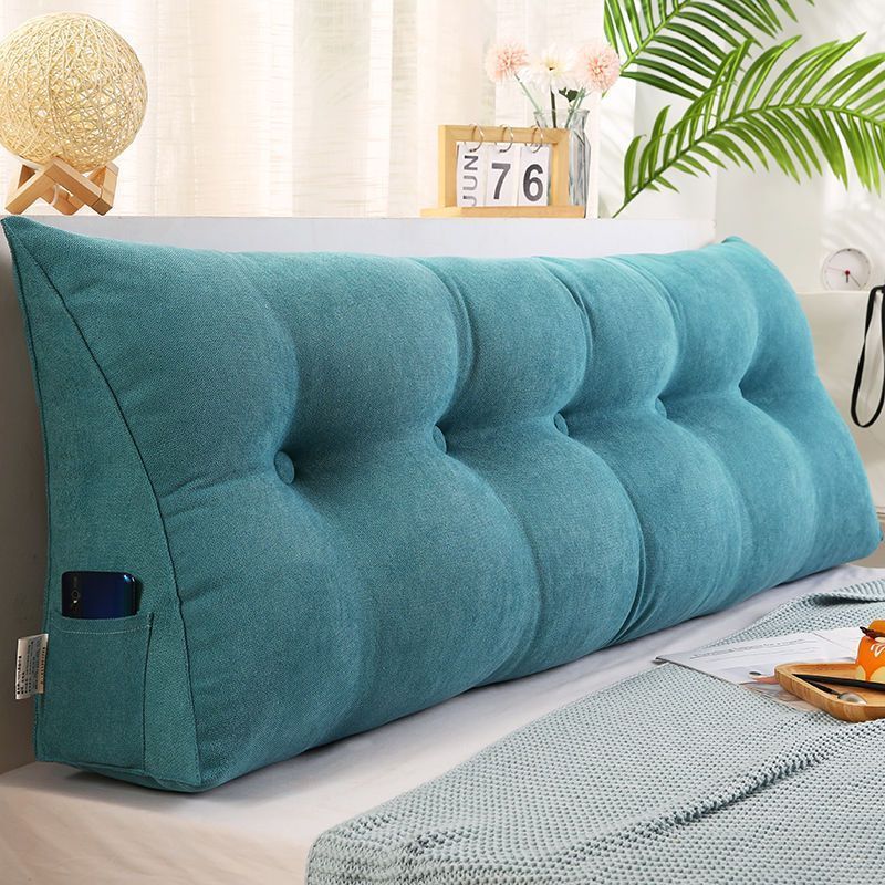 Solid Color Velvet Triangular Reading Cushion Bed Headboard Waist Support Backrest Cushions Back Wedge Pillow