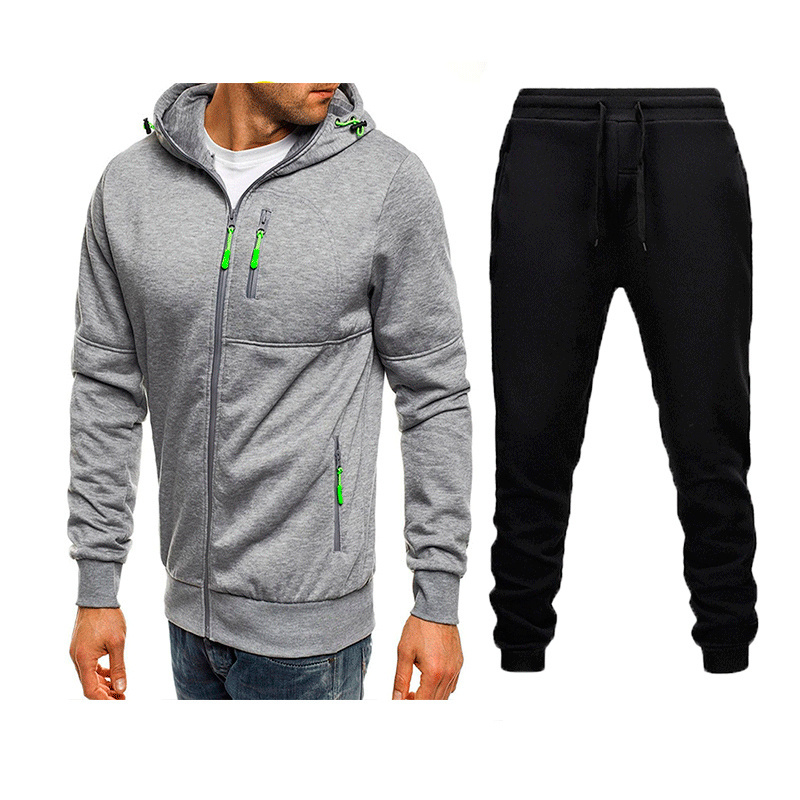 Chinjane Custom Print Training Polyester Track Suits Men Sport Jogger Tracksuit 2 Piece Sweatsuits Men Plain Blank Sweat Suits