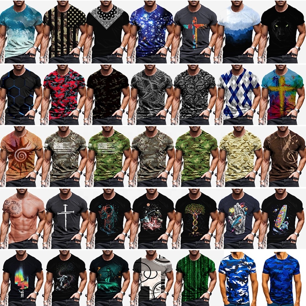 Oem Clothing Manufacturer Faux Bleached Shirts Printing Sublimation Beach Shirt Men Polyester Quick Dry Short Sleeve T Shirt