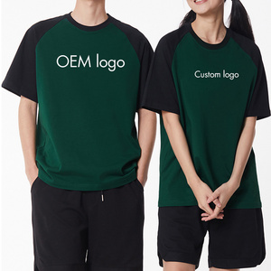 Chinese Clothing Manufacturers Oversize Tshirt Streetwear Custom Logo Unisex Two Tone Shoulder Drop T-Shirts Men Patchwork Shirt