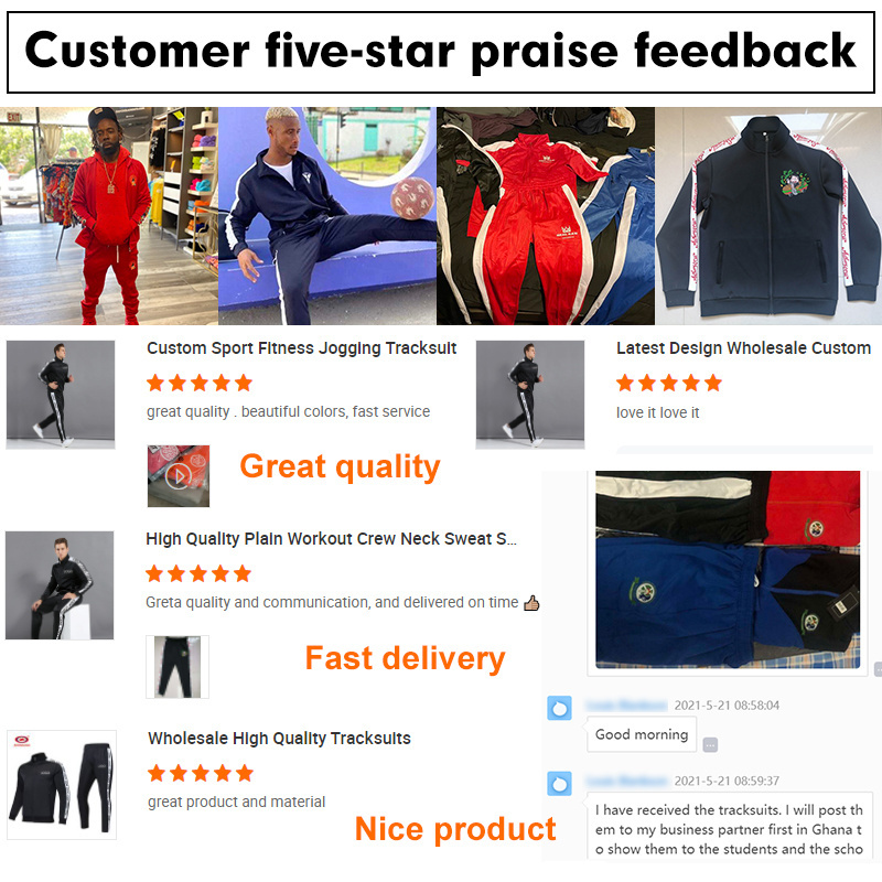 High Quality Custom Design Slim Fit Polyester Tracksuit Fitness Training Sweatsuit Suit New Track Suits