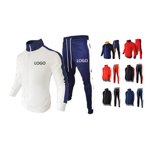 Custom Logo Training Jogging Wear Knitting Track Suit Man Sport Gym Fitness Slim Fit Tracksuits Men Sweatsuit