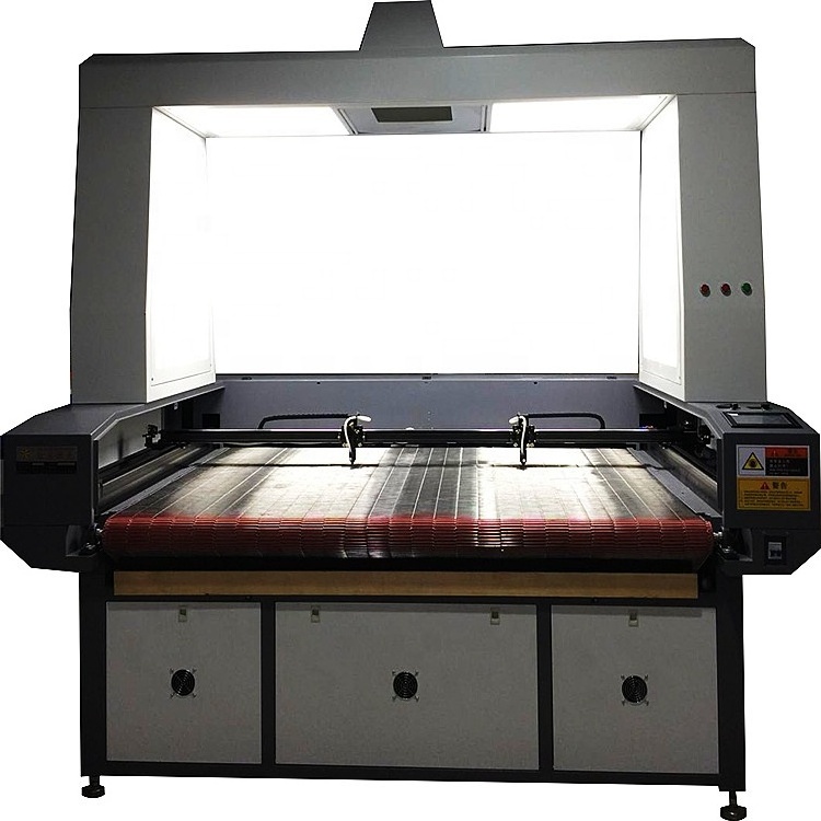 Manufacturer CCD camera Fabric CO2 laser cutting machine textile cloth cutting machine laser wood cutting machine