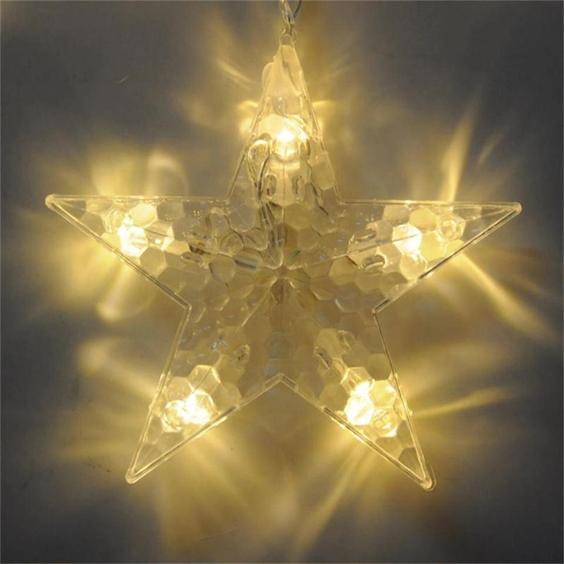 110V 220V LED Star Curtain String Light Fairy Lights Christmas Garland For Wedding Party Window Outdoor Indoor New Year Decor