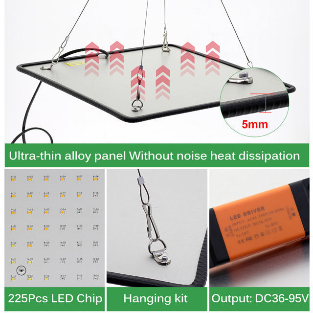 1000W LED Grow Light Panel Full Spectrum Phyto Lamp AC85-240V EU/US Plug For Indoor Grow Tent Plants Growth Light