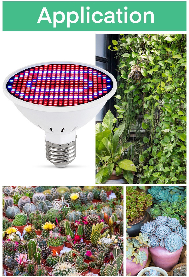 Grow Light Bulb Plant Light Bulb for Seeds Greens Growing Lamp Bulb Full Spectrum LED Indoor PC Led Tf - 8070 Pro Grow 1800 500