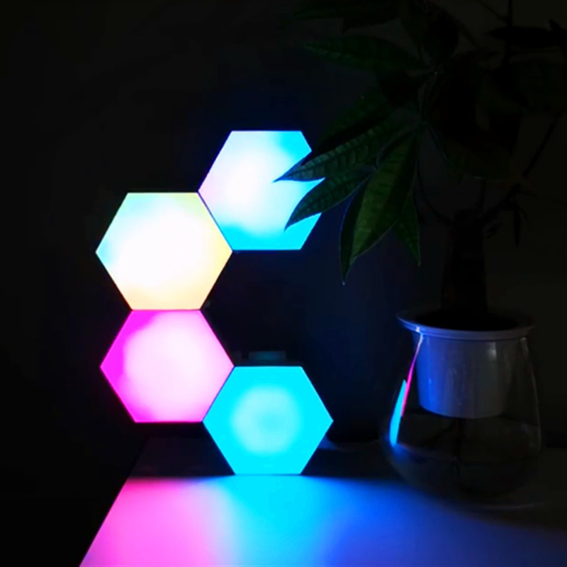 10 Pack Hexagon Light Panel White Hexa Wall Lamp Touch Sensitive Magnetic LED Modular Creative DIY Living Bed Room Decor App