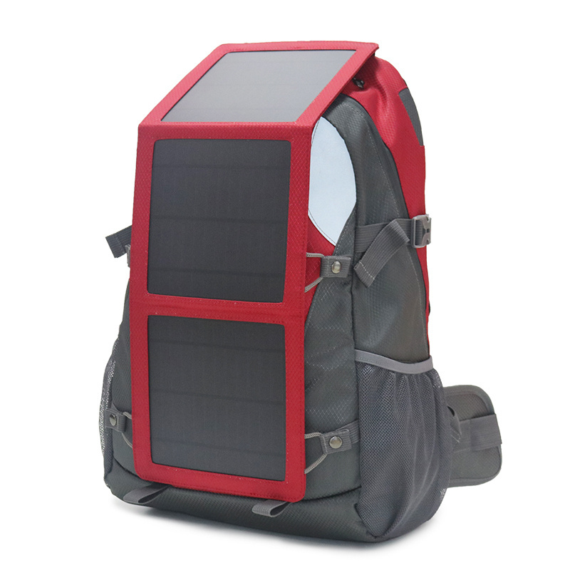 Wholesale Smart Men Solar Hiking Backpack Removable Power Panel Bag With USB Charger Travel Backpack Sport Solar Energy Backpack