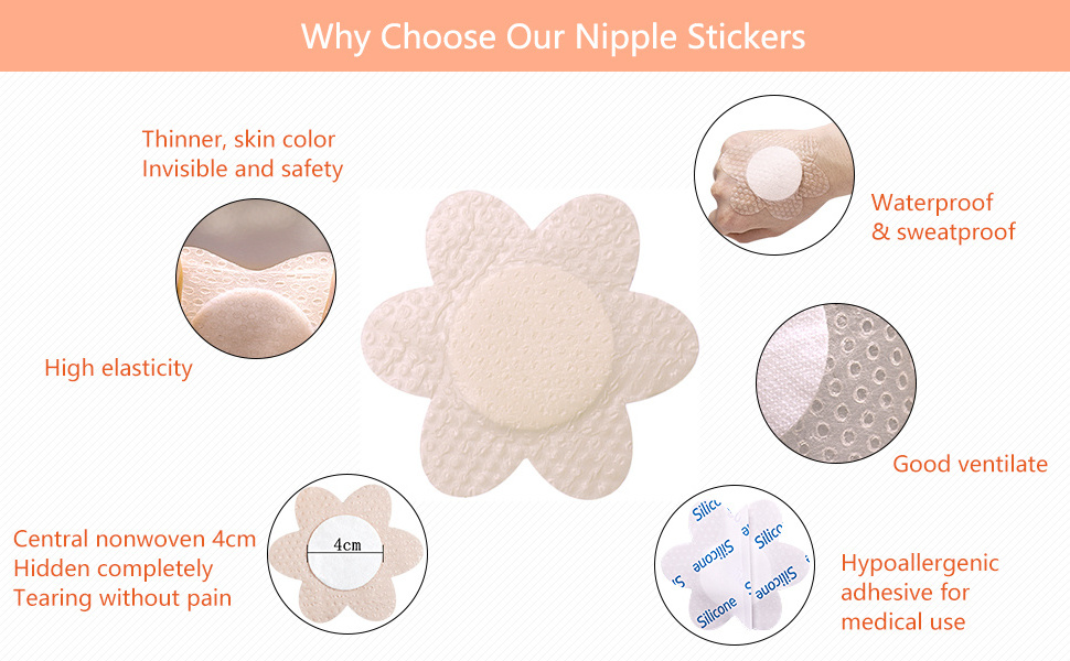 Wholesale Nipple Cover Girls Sexy Boobs Nipple Cover Silicone Bra Pad Big Nipple Cover