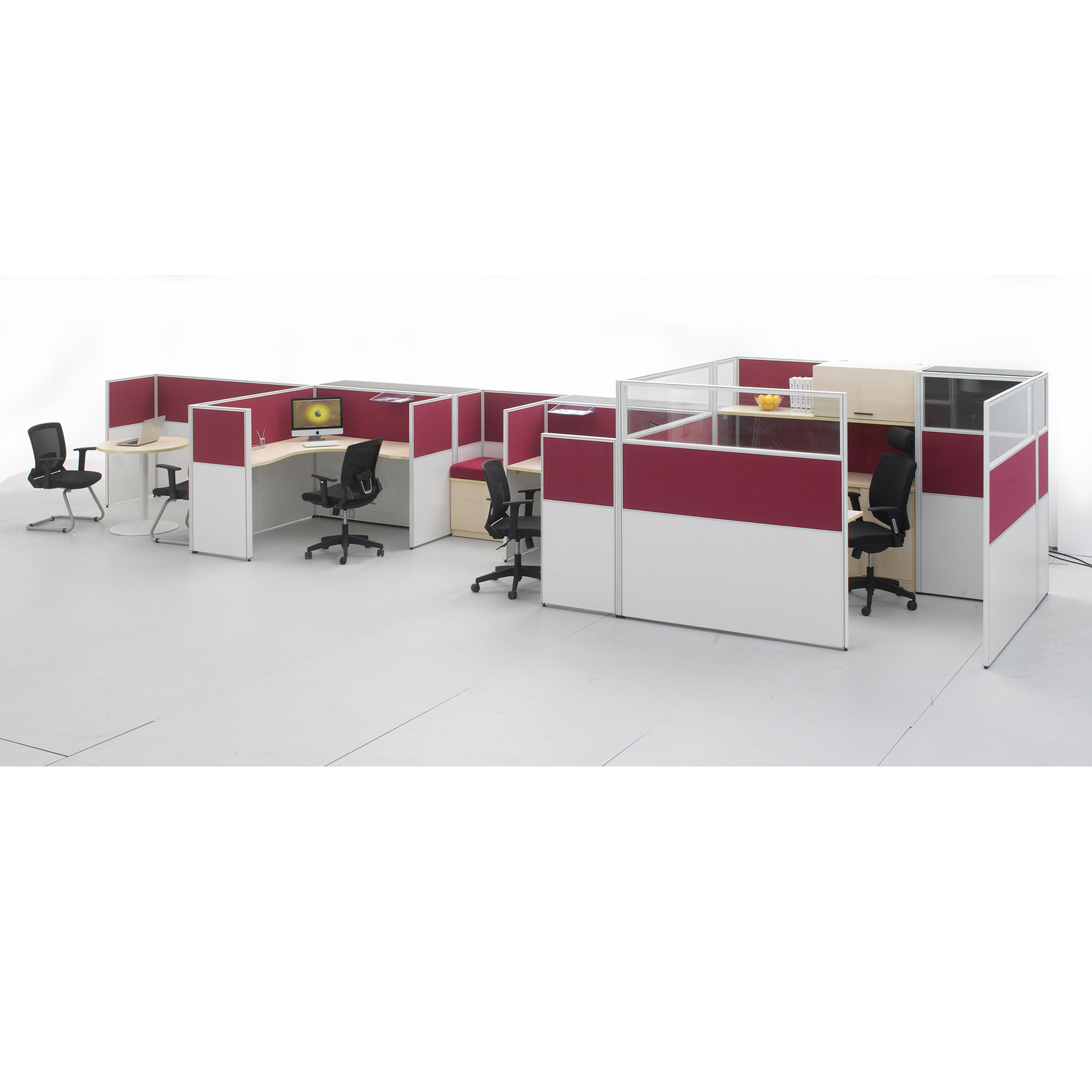 Office Divider Call Center Cubicles 4  6  8 Person Workstation With 3 Drawer Pedestal For Call Center for office furniture