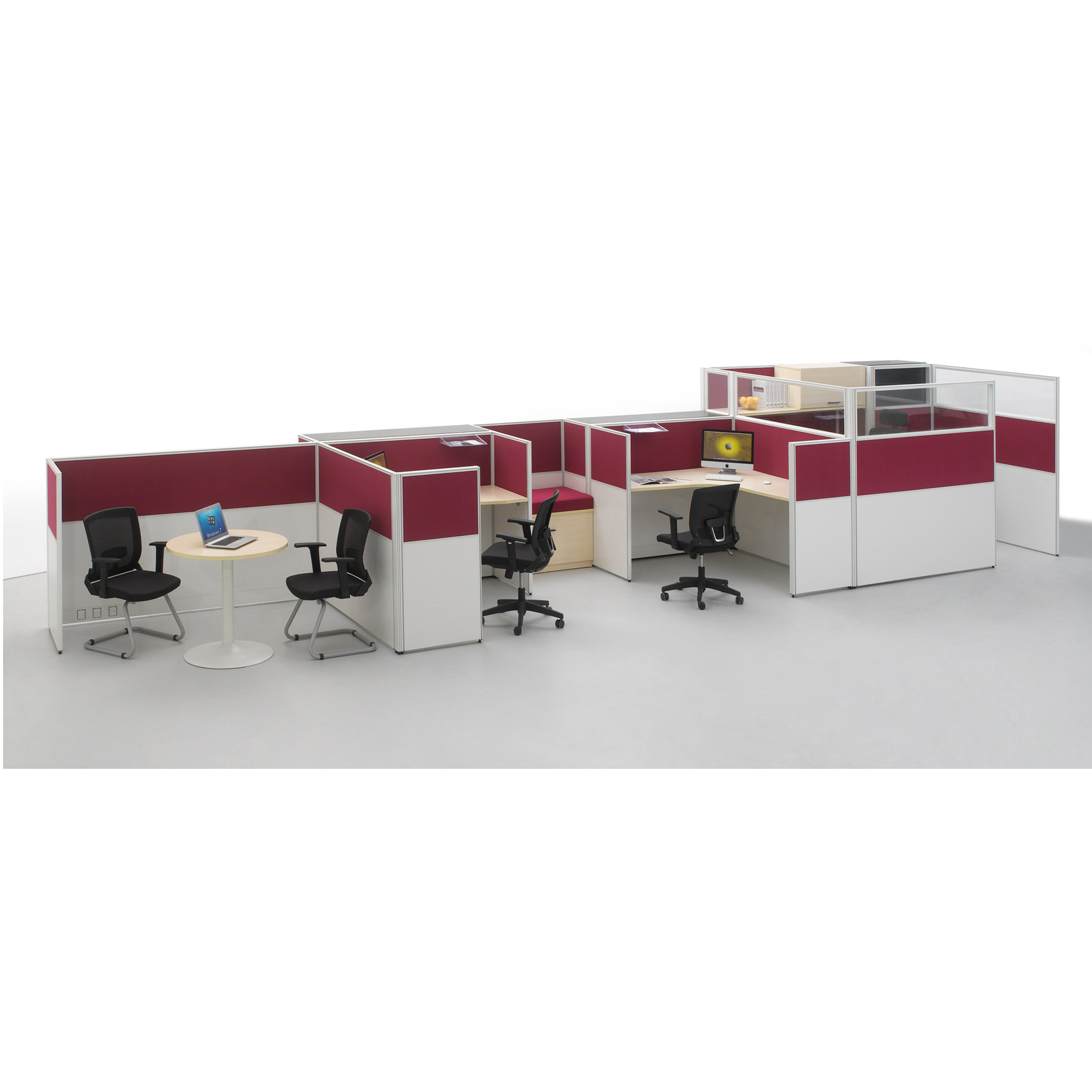 Office Divider Call Center Cubicles 4  6  8 Person Workstation With 3 Drawer Pedestal For Call Center for office furniture