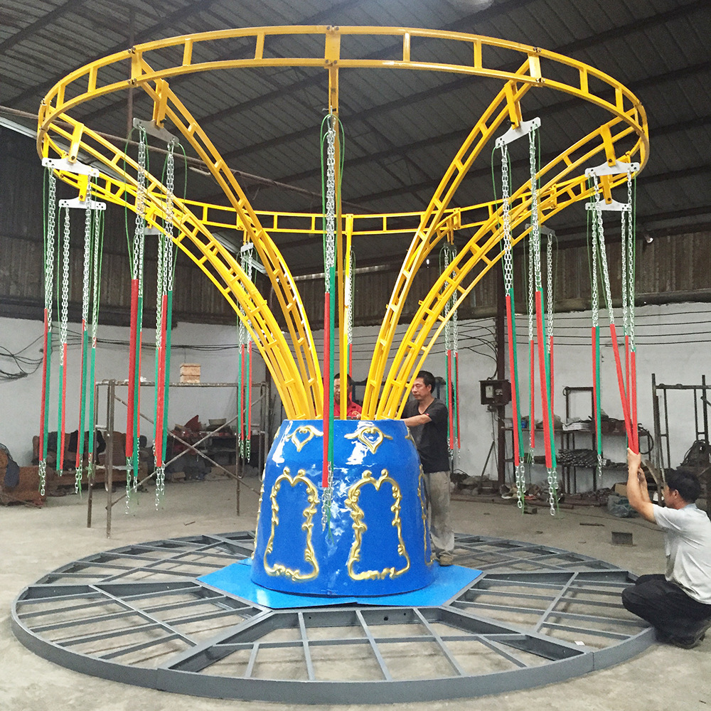 new model Amusement park ride on  Flying Chairs swing ride for sale kids flying chair  sillas voladoras