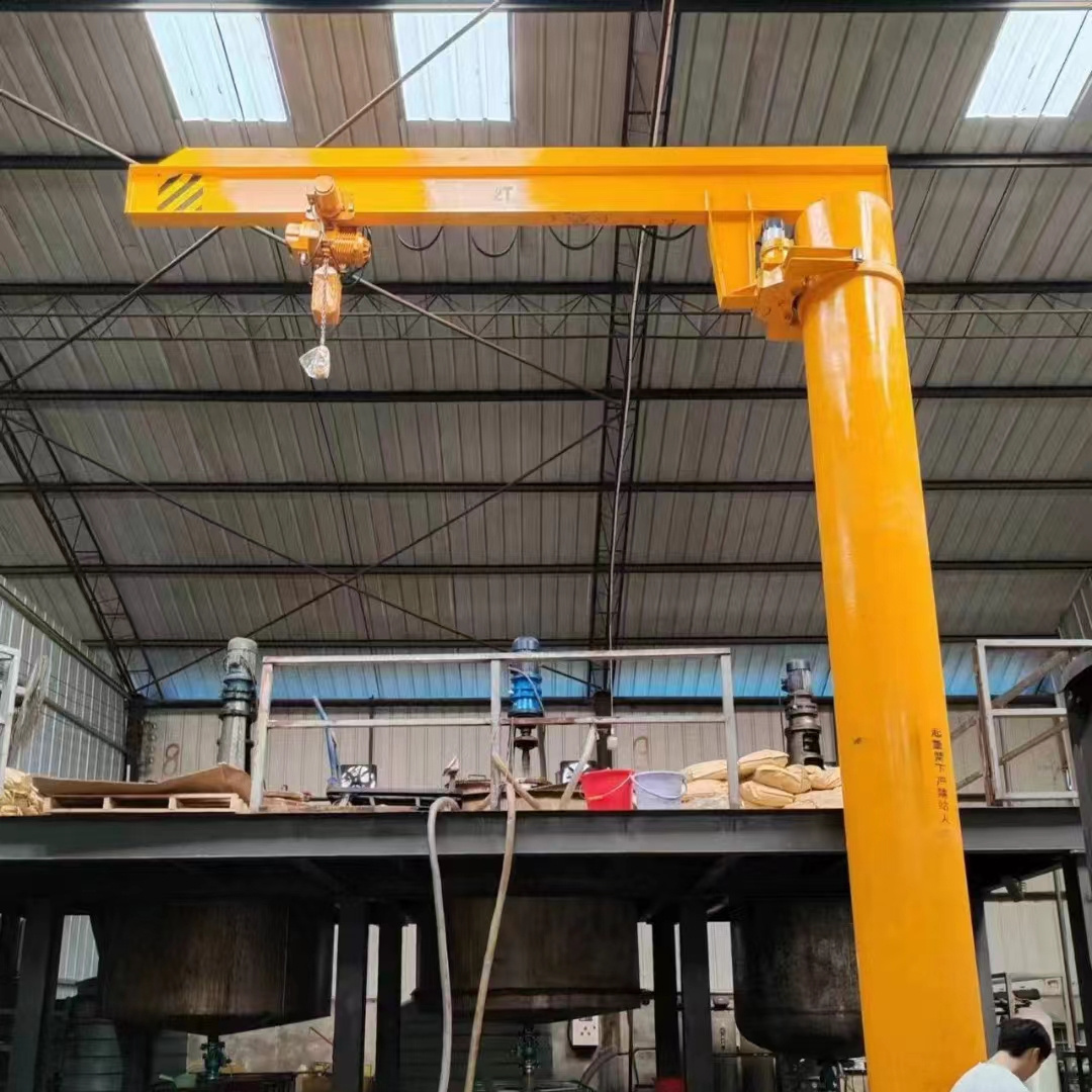 2T 3.2t 3 ton BZ 360 degree free standing pillar column mounted rotating cantilever slewing jib crane factory price