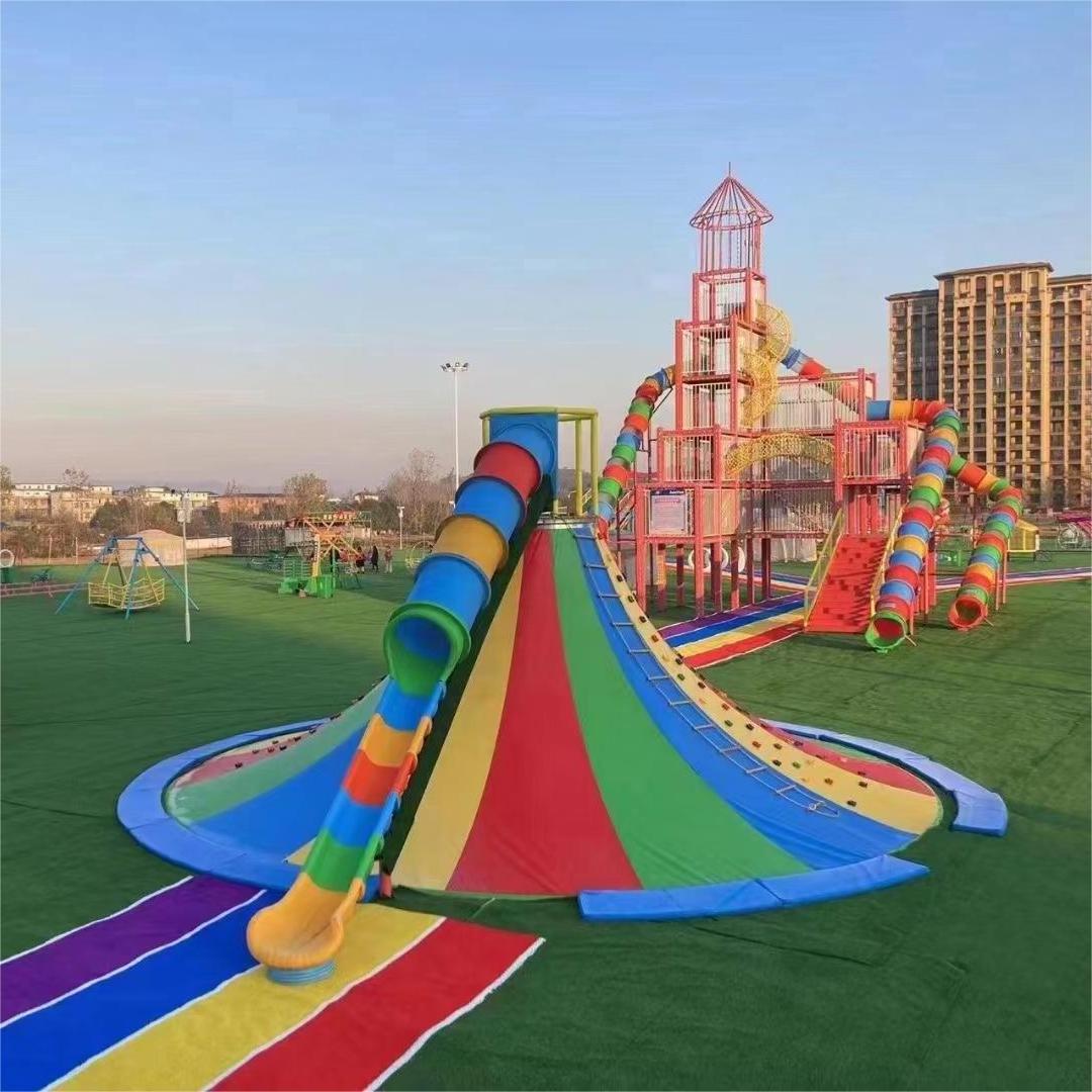 china factory cheap large outdoor amusement equipment theme park  kids playground  Equipment slide  roller board normal