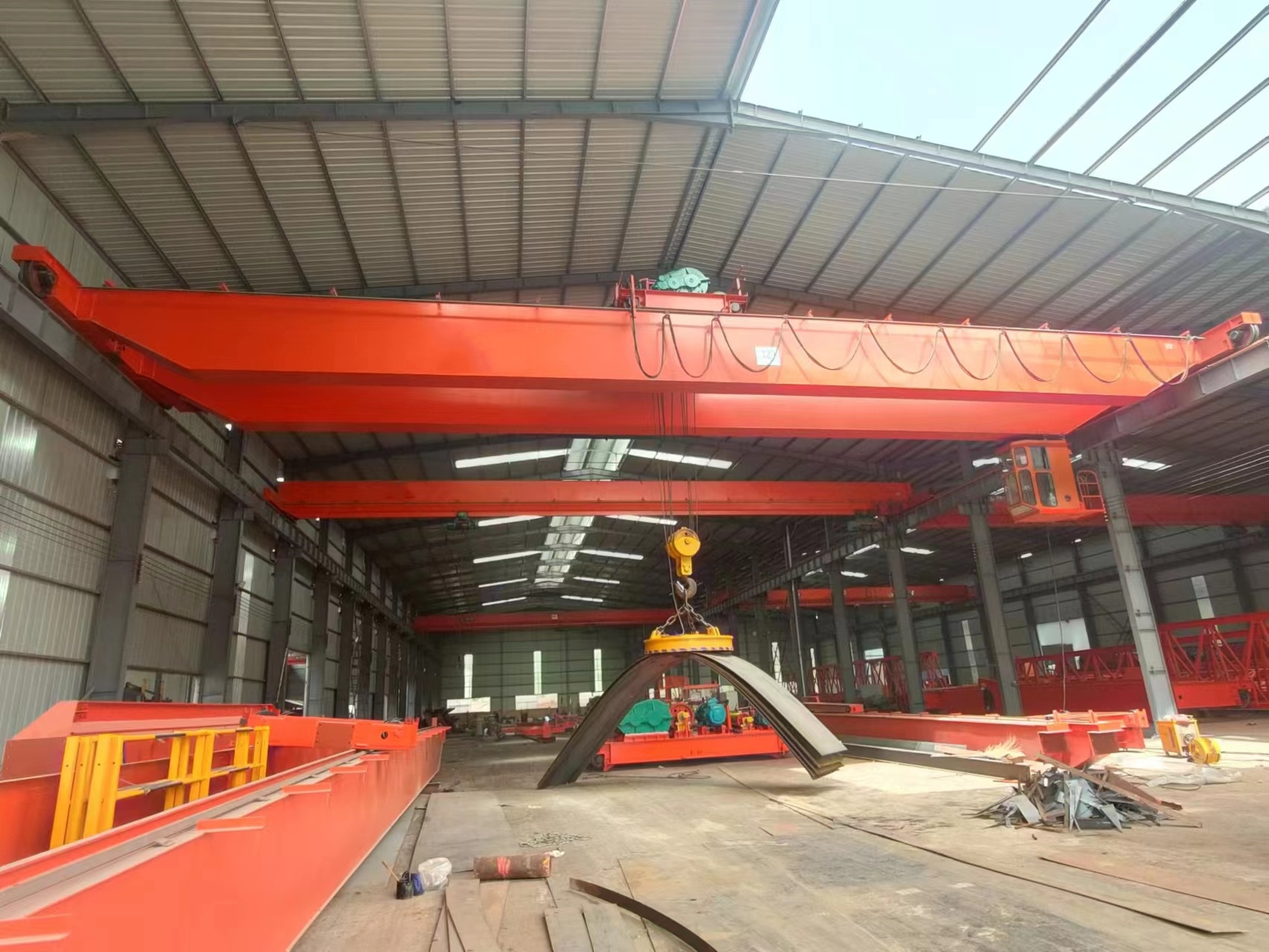 Warehouse 10 Ton Double Beam Eot Overhead Bridge Travelling Crane