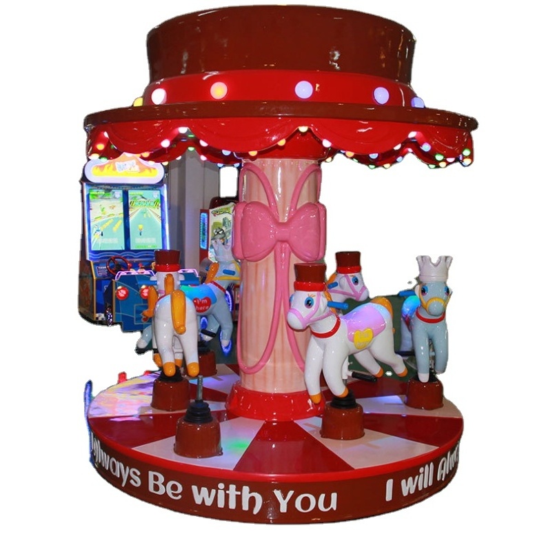 Low price three seats small mini merry go round carnival christmas carousel  for shopping mall center