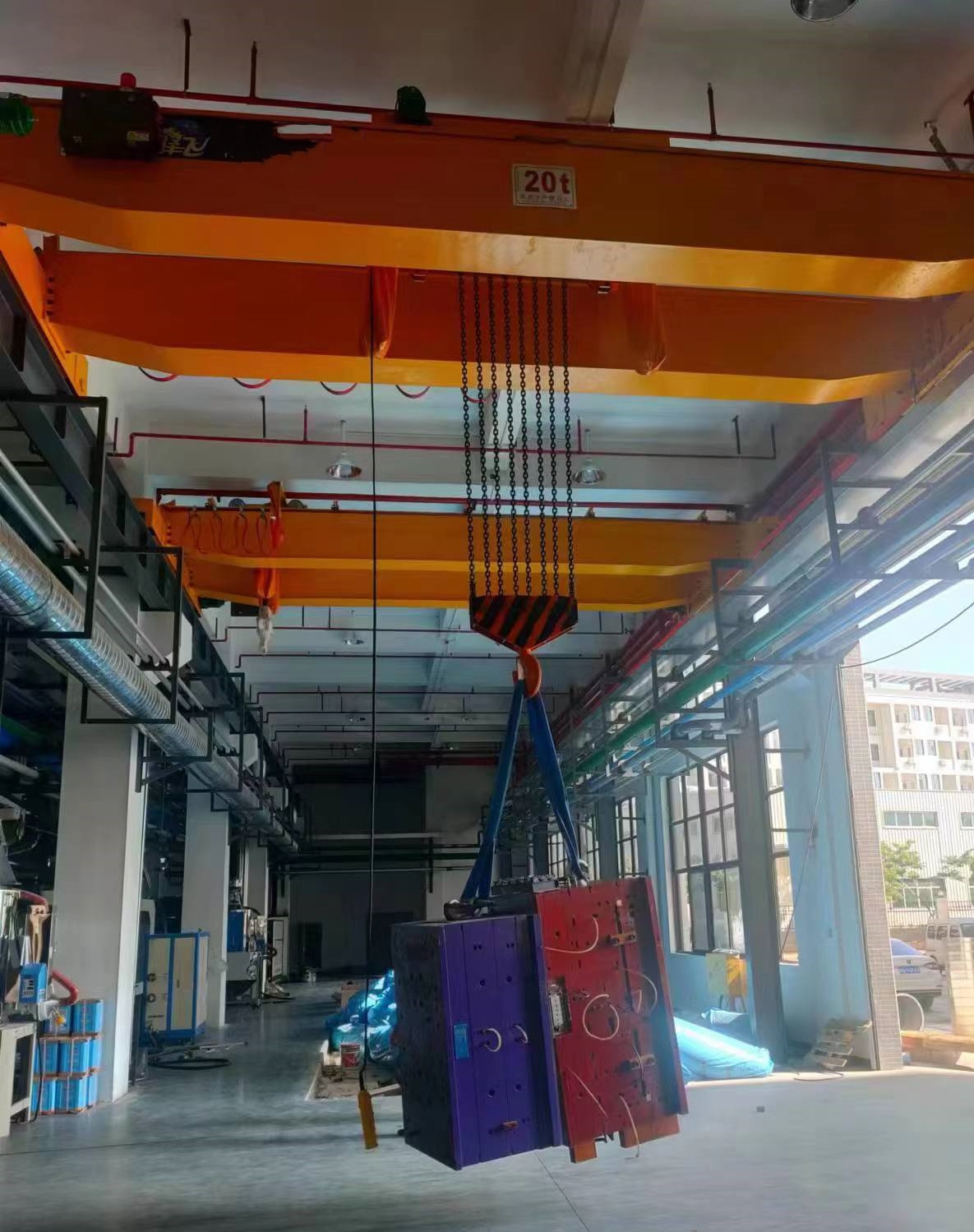 Warehouse 10 Ton Double Beam Eot Overhead Bridge Travelling Crane