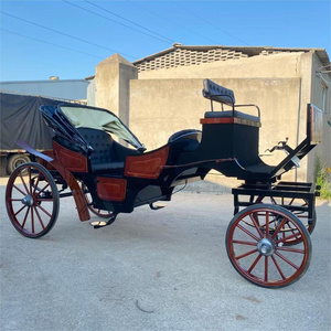 Amusement park ride horse trailer  royal  horse carriage closed models with doors windows colorful lights tourist horse  wagon