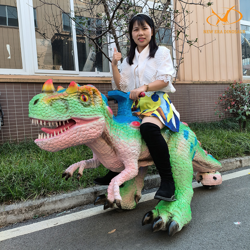 Dinosaur Ride Scooter Electric Mechanical Animatronic Amusement Park Equipment for Sale