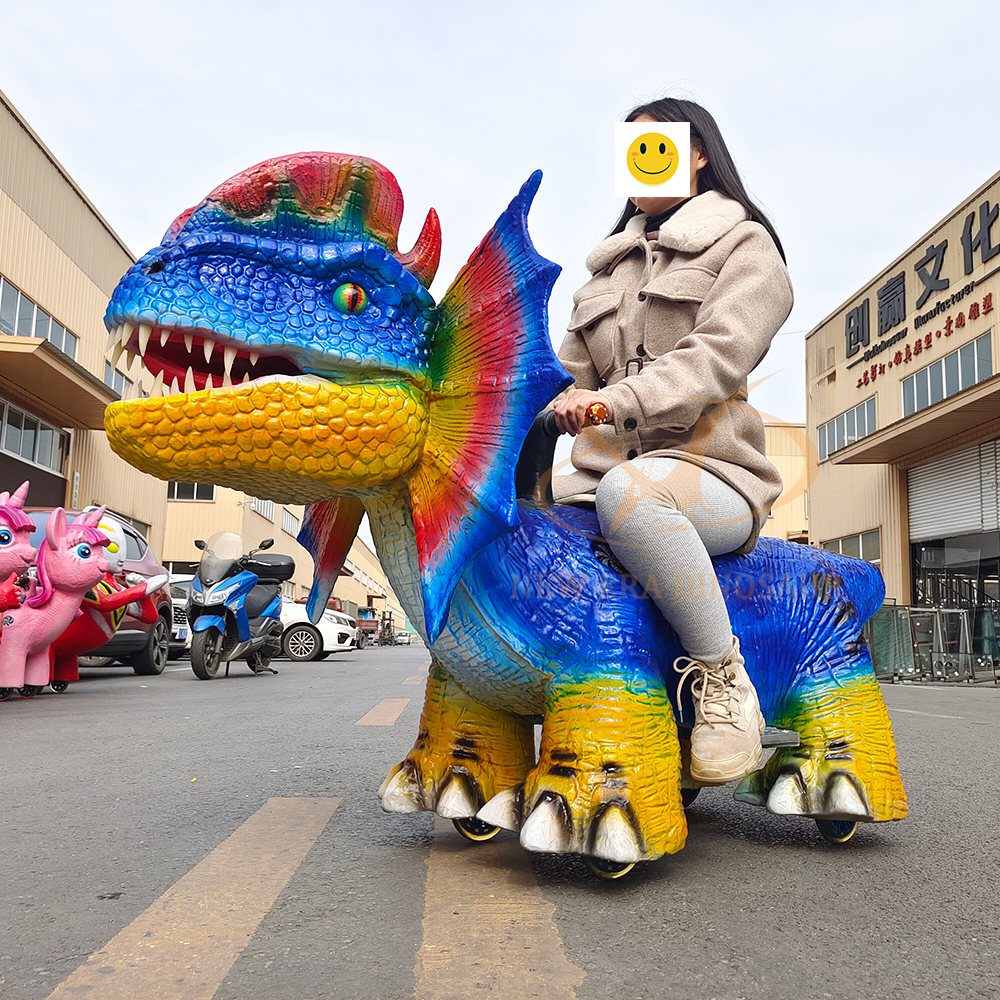 Shopping Mall Electric Motorized Ride on Dinosaur Car for Kids Amusement Park