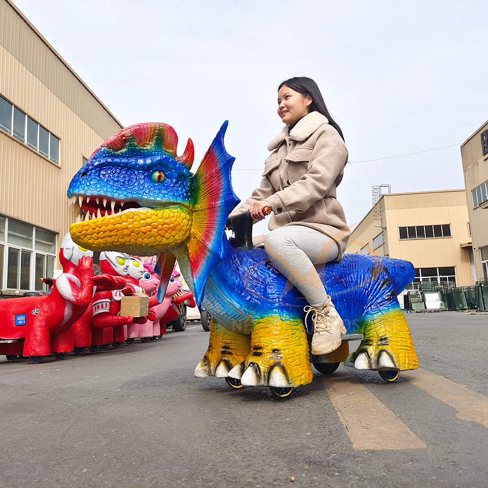 Shopping Mall Electric Motorized Ride on Dinosaur Car for Kids Amusement Park