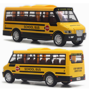 Pull back 1:48 sliding diecast mini alloy metal bus toy