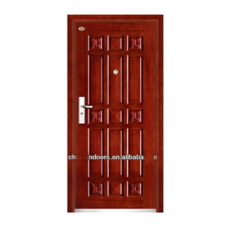 CE certificated turkish style security steel wooden armored entrance door