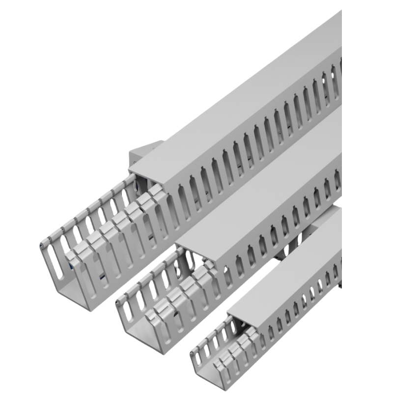 good price Fireproof PVC Slotted Wire Duct grey Flexible cable Trunking Duct