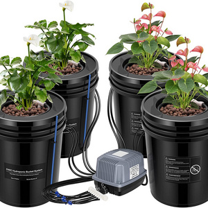 Hydroponic Bucket System Recirculating Top Feed Drip Hydroponics Growing System 5 Gallon Deep Water Culture Bucket System Kit