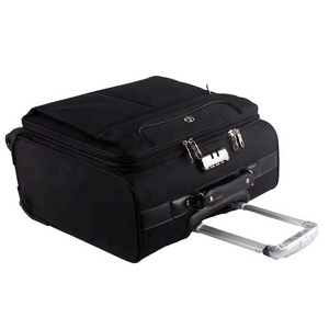 TSA Lock 4 Wheel Drive 360 Spinner Laptop Trolley Bag Travel Luggage Roller Suitcase Business Catalog Case Black Wheeled Luggage