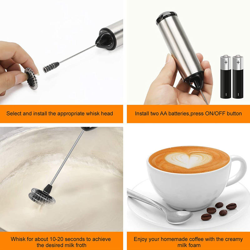 2024 original milk frother handheld coffee foam maker portable electric mixer whisk frother