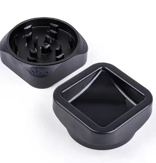 2024 Hot selling 55mm Grinder 2 Part square Grinders matt black aluminum Tobacco Metal Herb Grinder Grinding