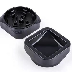 2024 Hot selling 55mm Grinder 2 Part square Grinders matt black aluminum Tobacco Metal Herb Grinder Grinding