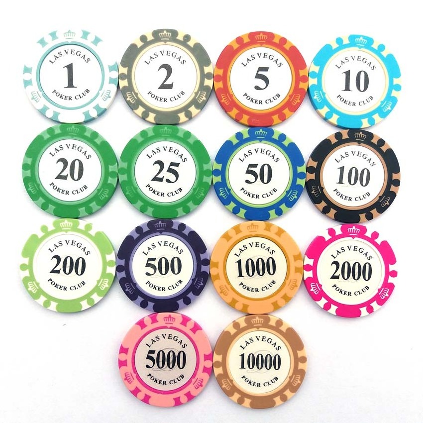 High Quality VastGifts Wholesale Personalize Logo Ceramic ABS Clay cards Poker Chips for Promotion Game