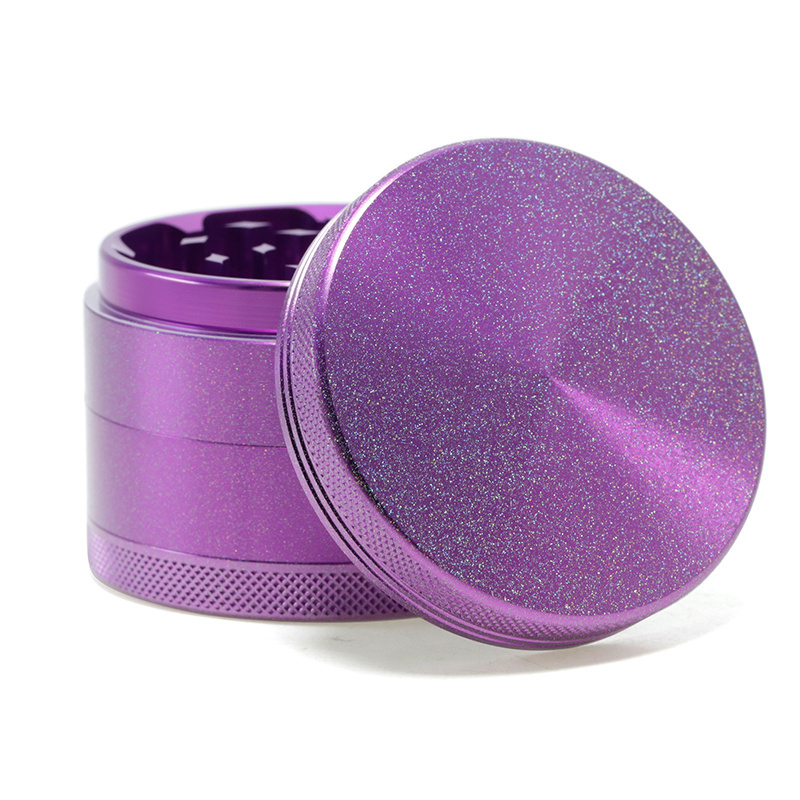 Cool design Herbal Smoking Accessories grinder Glittery Aluminum Custom Logo spice grinders