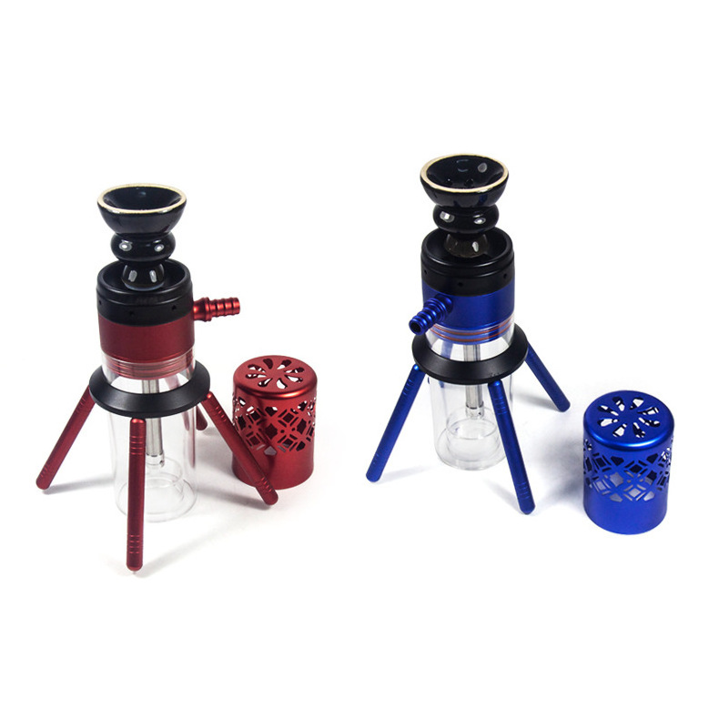 2024 Red Blue Gold Shisha Glass Hookah vase sheesha hookah filter smoking water flask pipes