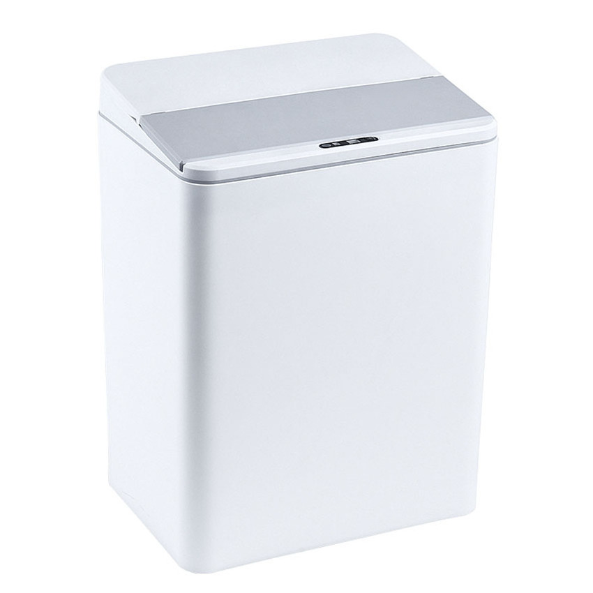 Smart Touchless Motion Sensor Trash Can Automatic Privacy Garbage Can 3.5 Gallon Dogproof Plastic Slim Trash Bin with Lid