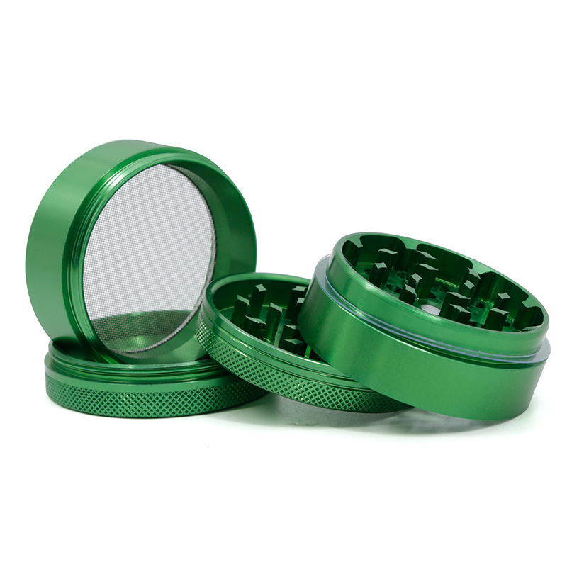 Wholesale California Spotted 4 Piece Herb Grinder Large Anodized Spice Shredder 2.5